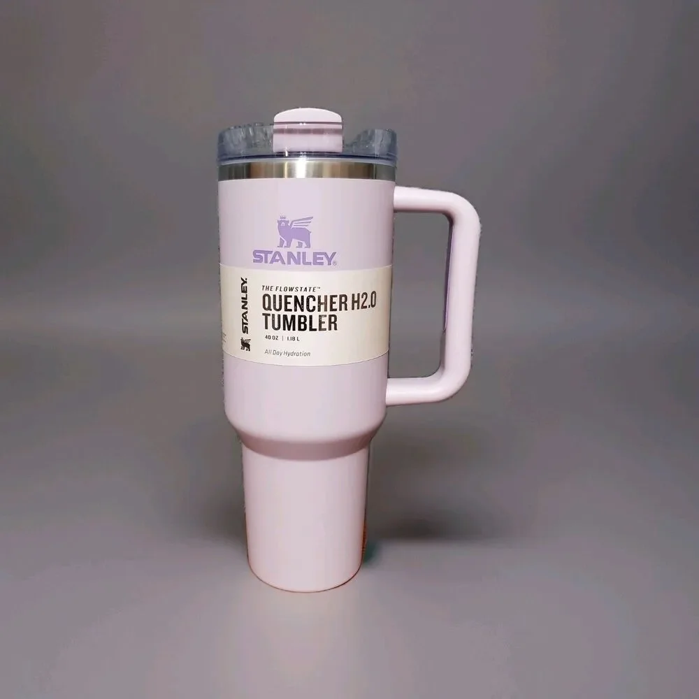 STANLEY Quencher H2.0 Tumbler with Handle and Straw 40 Oz Orchid Summer Fun New